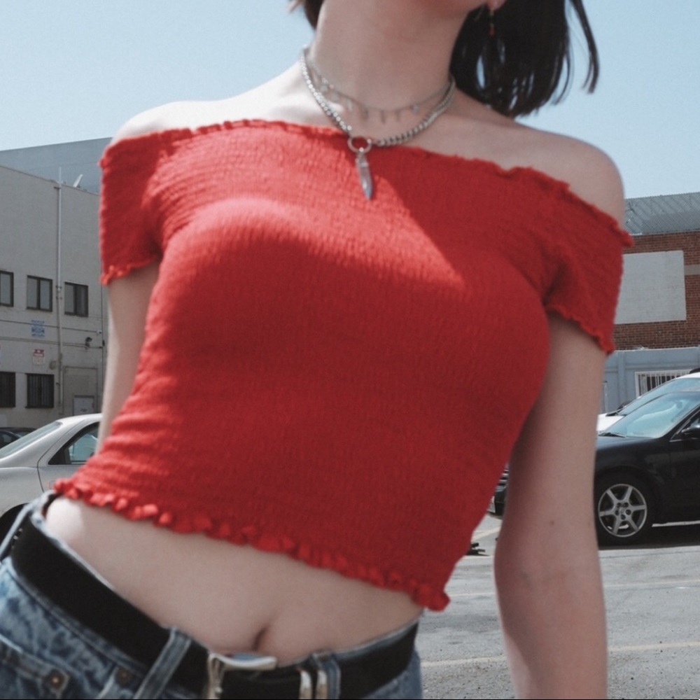 Red Charlene top